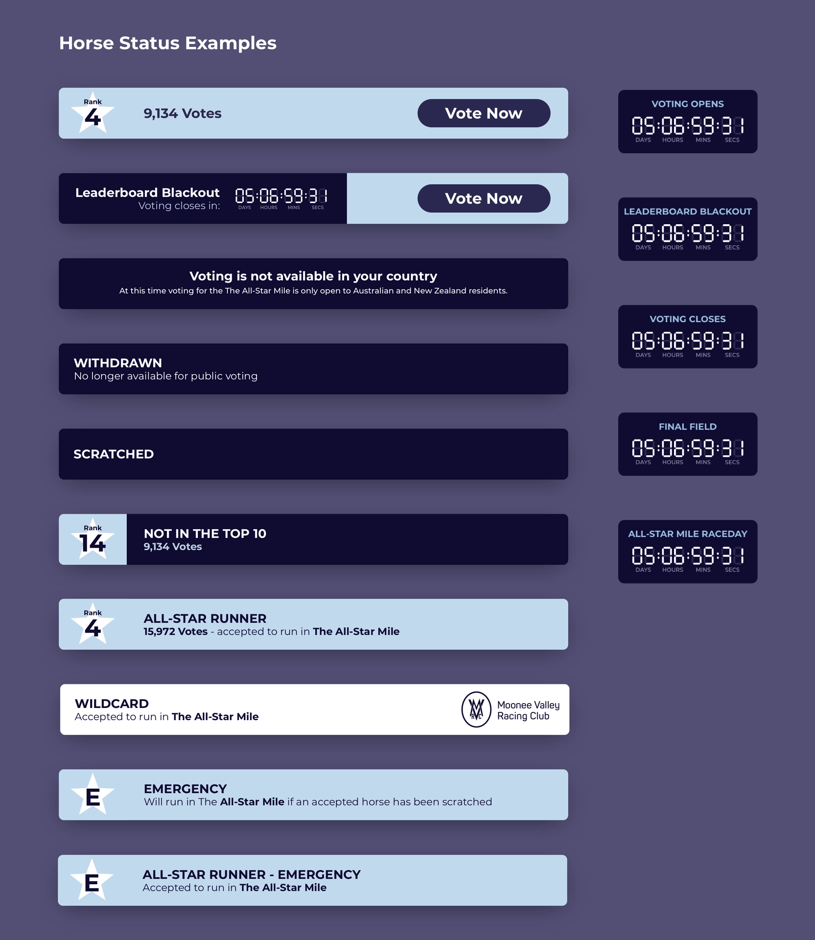 Horse Status and Marketing Guides supporting design 1